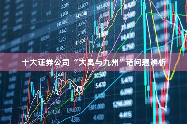 十大证券公司 “大禹与九州”诸问题辨析